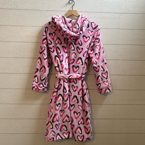Vera Bradley “Hearts Iced Pink” Plush Hooded Robe | S/M - Picture 9 of 10